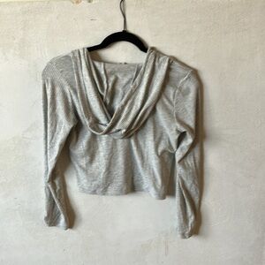 90 Degree size L/12 grey hoodie half zip up long sleeve.